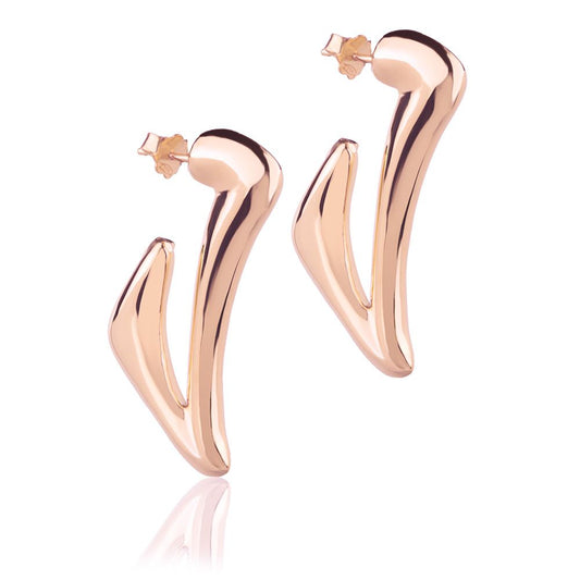 18k rose gold earrings style