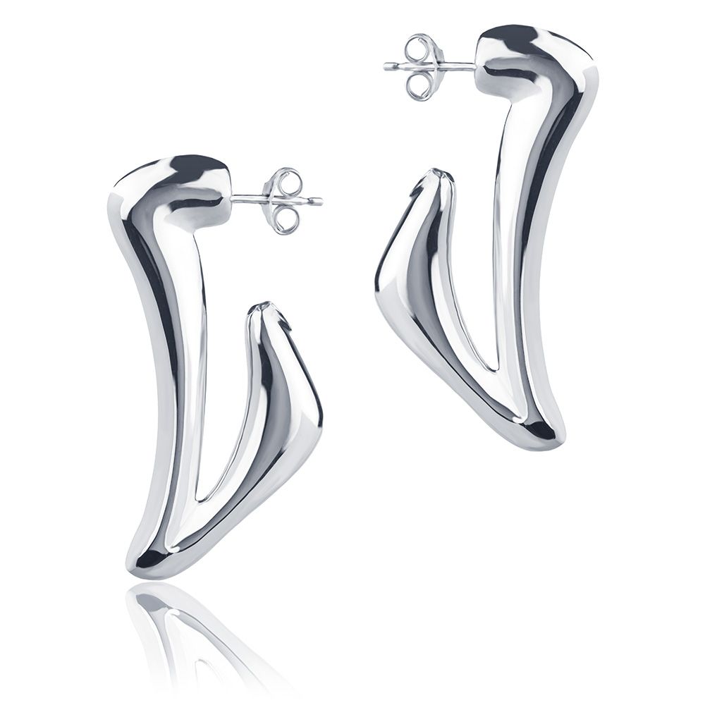 Orecchini in oro bianco 18kt style