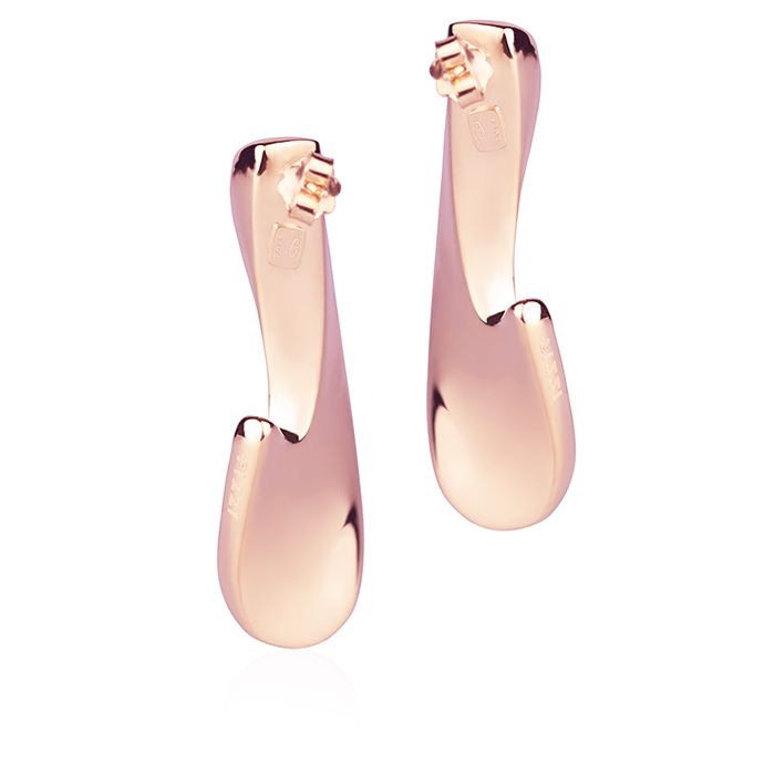 18k rose gold earrings style