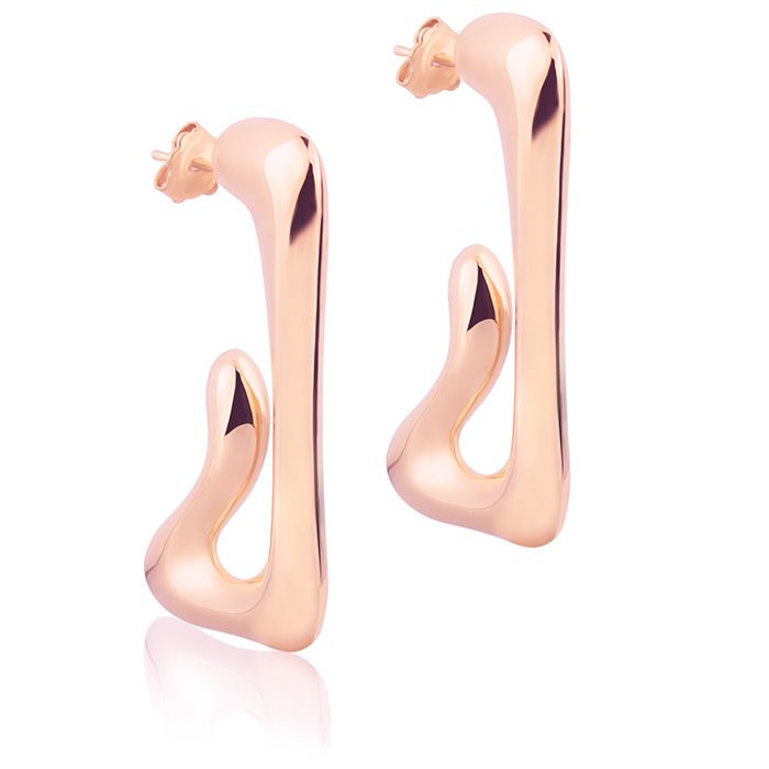 18k rose gold earrings style