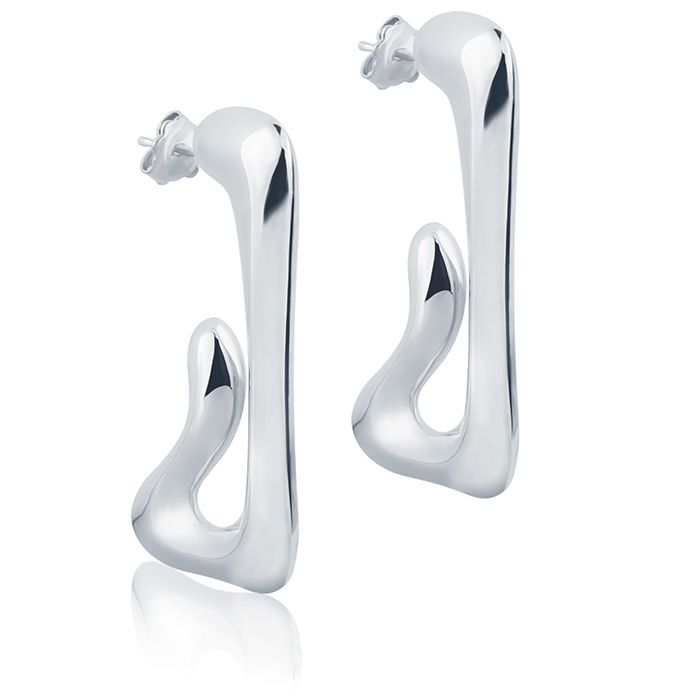 Orecchini in oro bianco 18k style