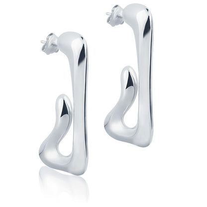 Orecchini in oro bianco 18k style
