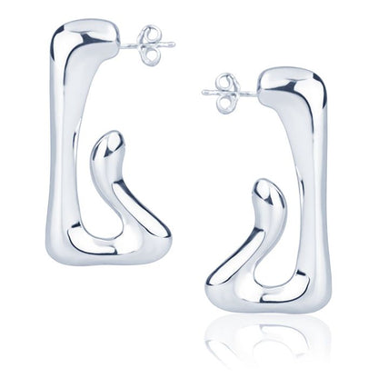 Orecchini in oro bianco 18k style