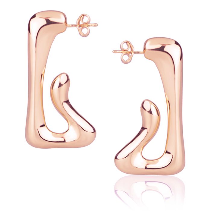 18k rose gold earrings style