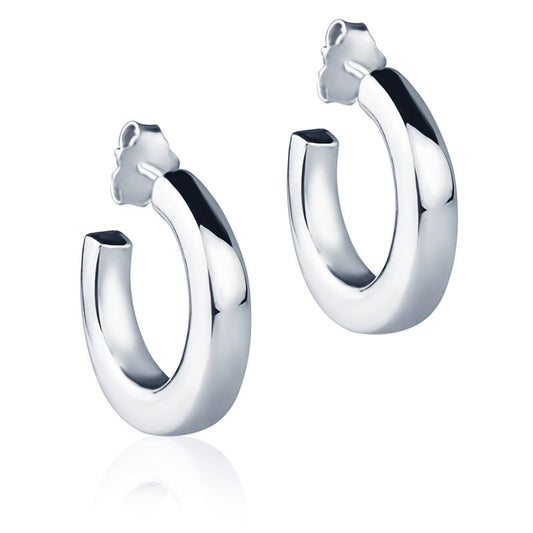 18k white gold 20mm square hoop earrings