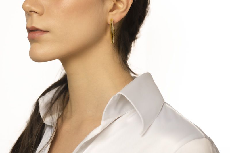 Orecchini in oro bianco 18kt style