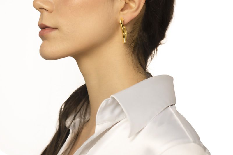 Orecchini in oro rosa 18k style