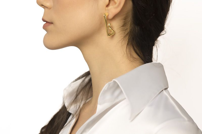 18k rose gold earrings style