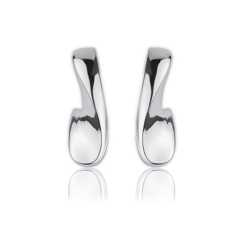 Orecchini argento curvi grandi