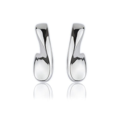 Orecchini argento curvi grandi
