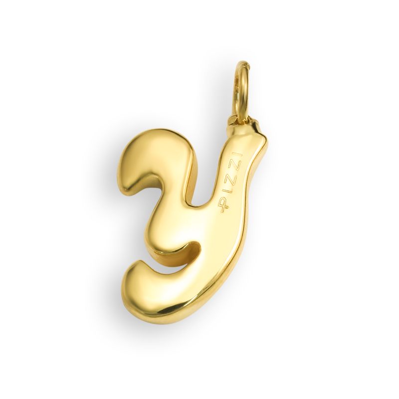 Anhänger aus 18-karätigem Gelbgold mit dem Anfangsbuchstaben Y und Spitze
