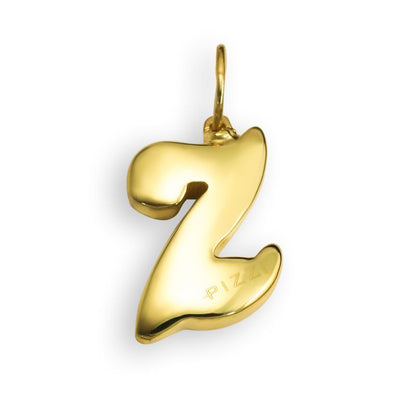 Pendente con laccio iniziale lettera z in oro giallo 18kt