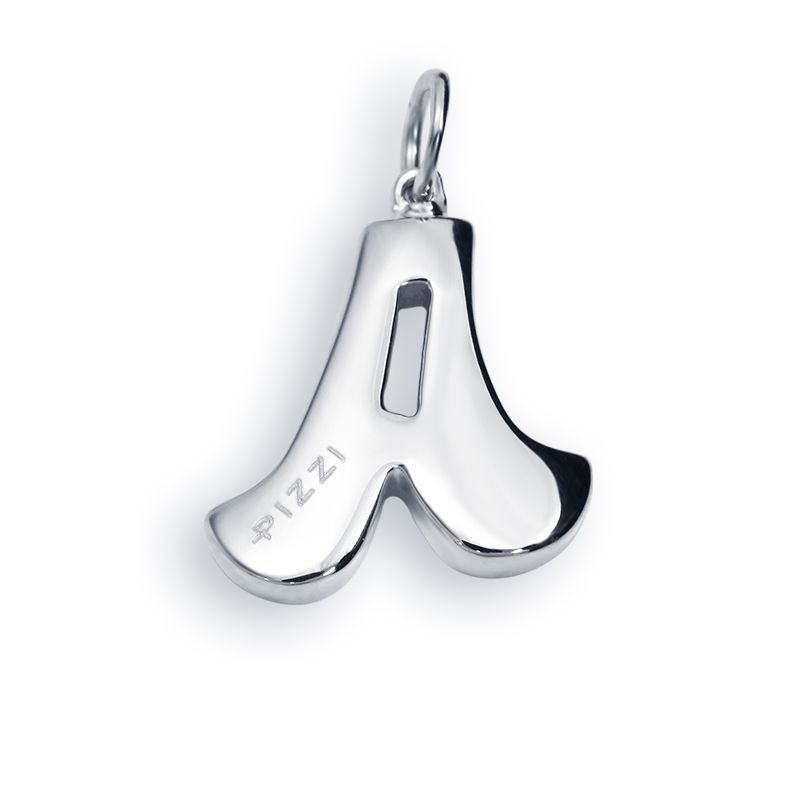 Collana in oro bianco 18kt con iniziale lettera a