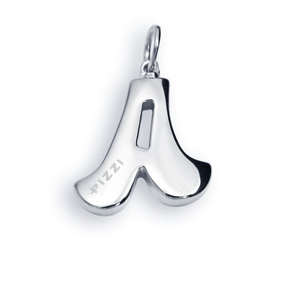 Collana in oro bianco 18kt con iniziale lettera a