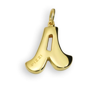 Collana in oro giallo 18kt con iniziale lettera a
