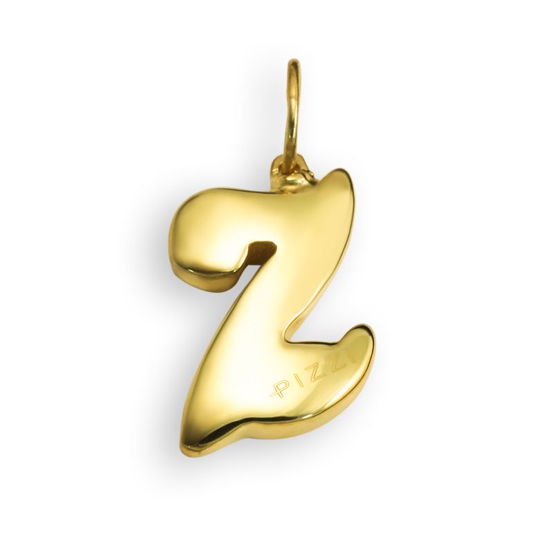 Collana in oro giallo 18k con iniziale lettera z
