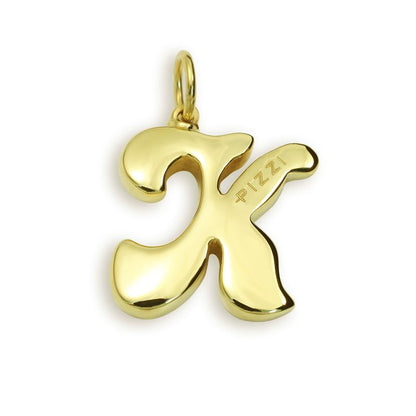 Collana in oro giallo 18kt con iniziale lettera k