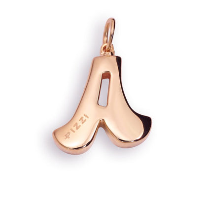 Collana in oro rosa 18kt con iniziale lettera a