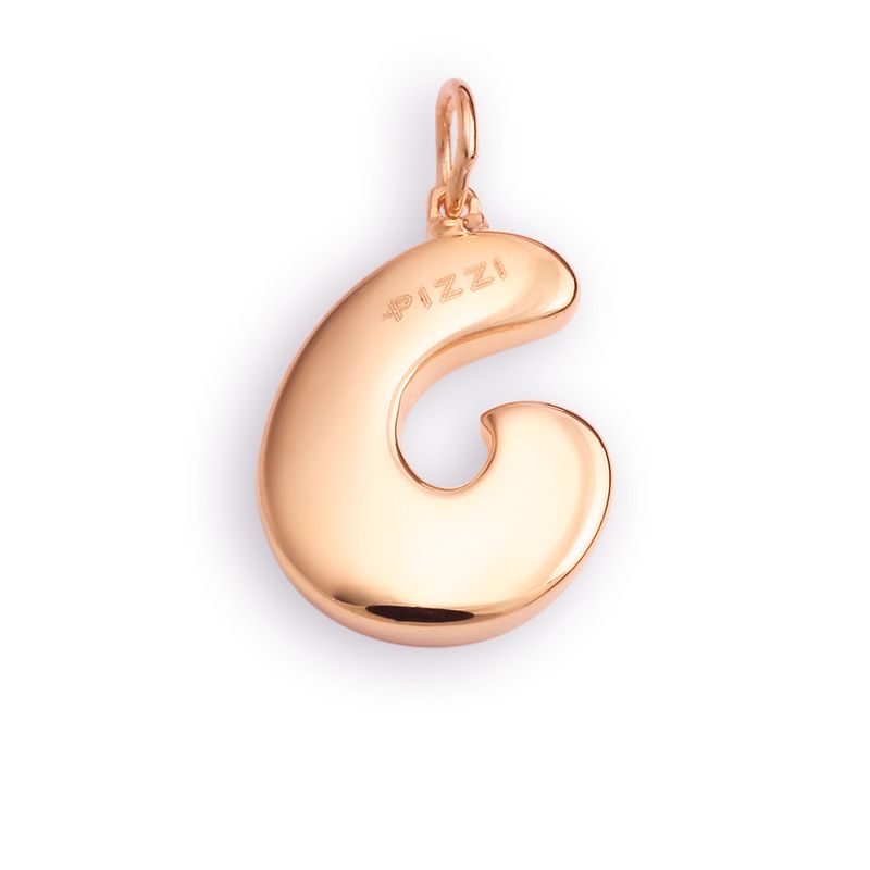Collana in oro rosa 18kt con iniziale lettera C