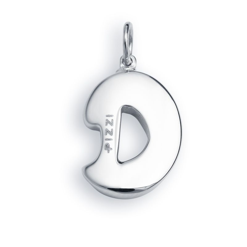 Collana in oro bianco 18kt con iniziale lettera d