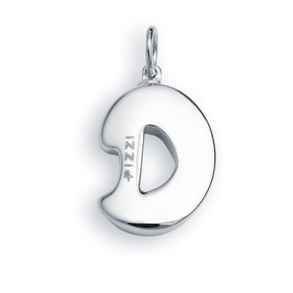 Collana in oro bianco 18kt con iniziale lettera d