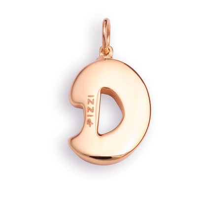 Collana in oro rosa 18kt con iniziale lettera d