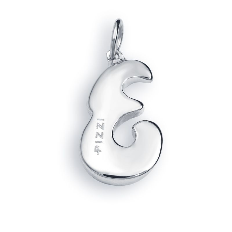 Collana in oro bianco 18kt con iniziale lettera e