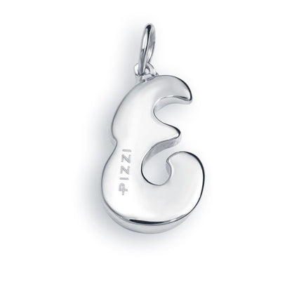 Collana in oro bianco 18kt con iniziale lettera e
