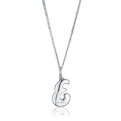 Collana in oro bianco 18kt con iniziale lettera e