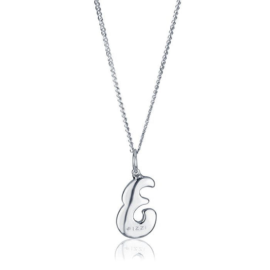 Collana in oro bianco 18kt con iniziale lettera e