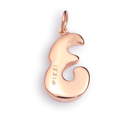 Collana in oro rosa 18kt con iniziale lettera e