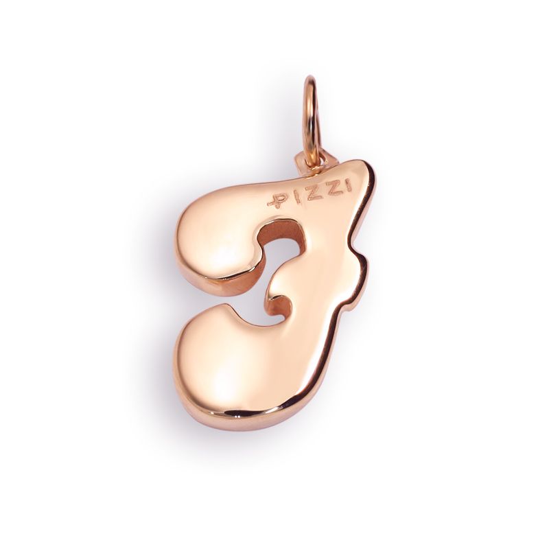 Collana in oro rosa 18kt con iniziale lettera f