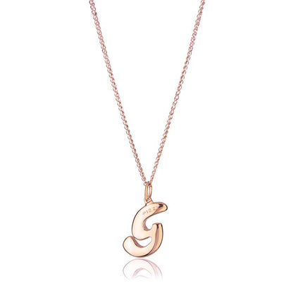 Collana in oro rosa 18kt con iniziale lettera g