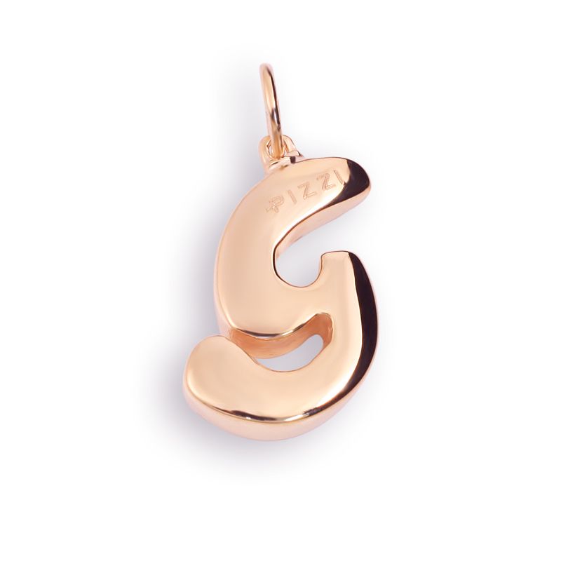 Collana in oro rosa 18kt con iniziale lettera g