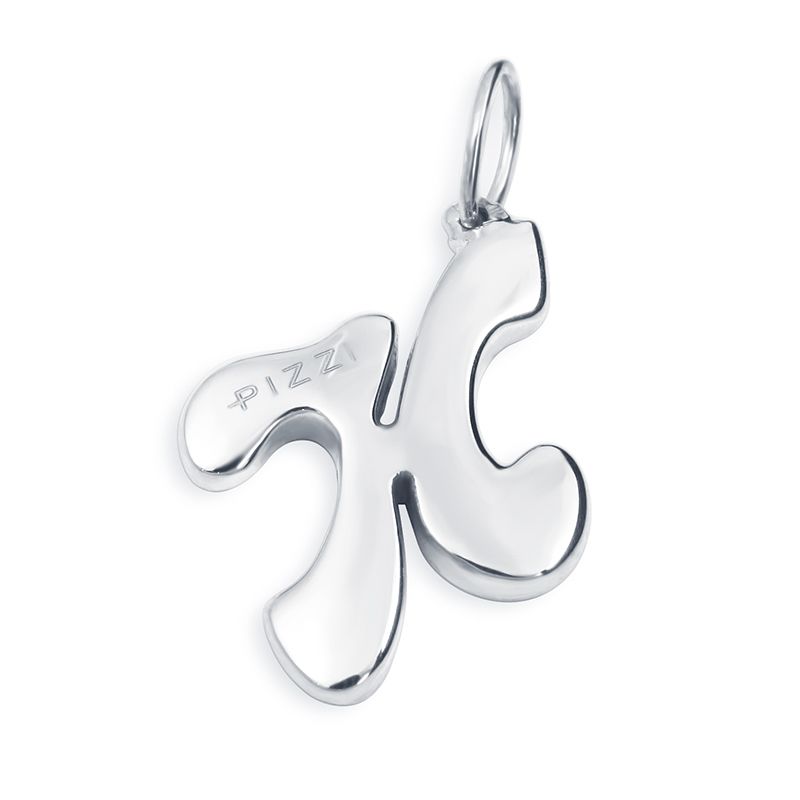 Collana in oro bianco 18k con iniziale lettera h