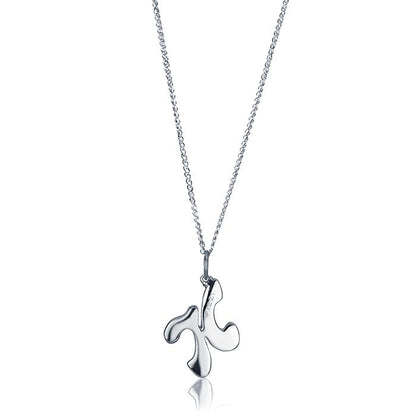 Collana in oro bianco 18k con iniziale lettera h