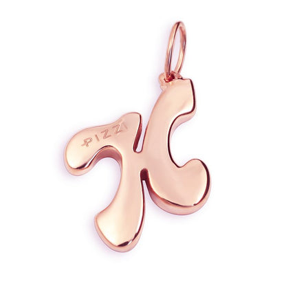 Collana in oro rosa 18k con iniziale lettera H