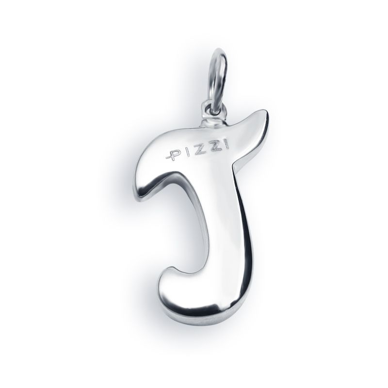 Collana in oro bianco 18kt con iniziale lettera J