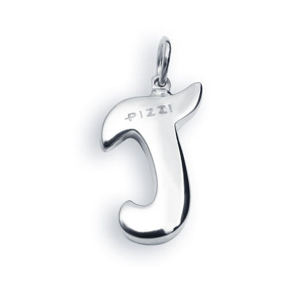 Collana in oro bianco 18kt con iniziale lettera J