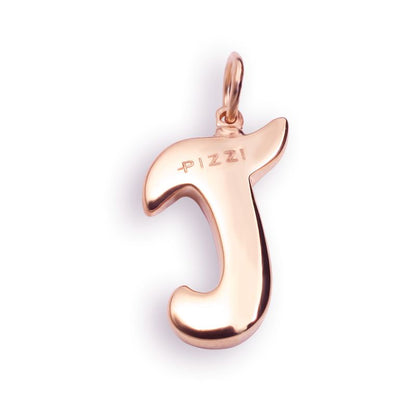 Collana in oro rosa 18k con iniziale lettera J