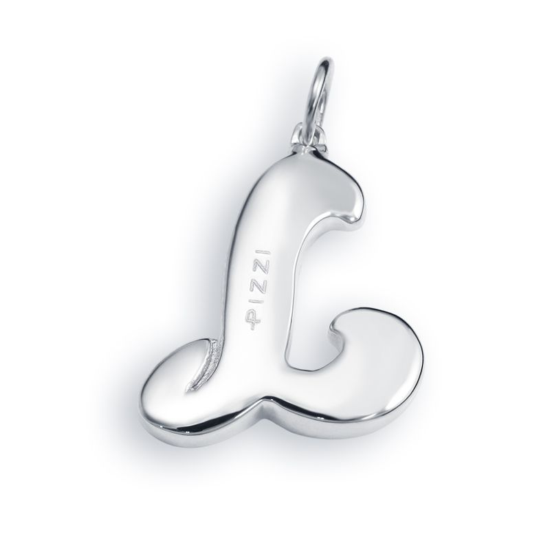Collana in oro bianco 18kt con iniziale lettera l
