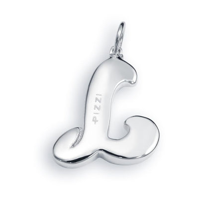 Collana in oro bianco 18kt con iniziale lettera l