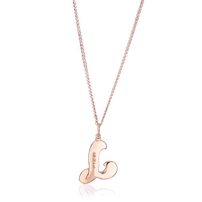 Collana in oro rosa 18kt con iniziale lettera l