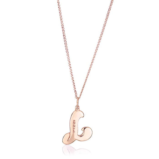 Collana in oro rosa 18kt con iniziale lettera l