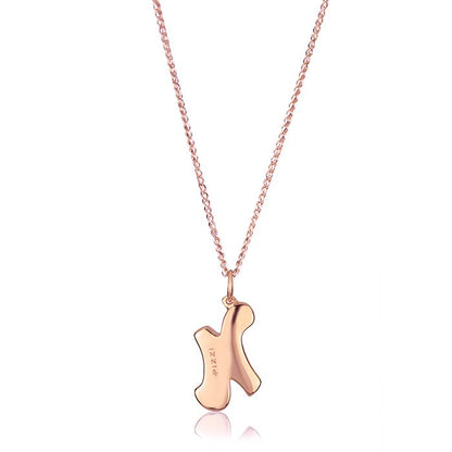 Collana in oro rosa 18kt con iniziale lettera n
