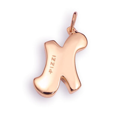 Collana in oro rosa 18kt con iniziale lettera n