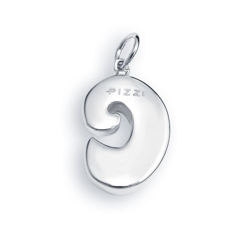 Collana in oro bianco 18kt con iniziale lettera  o