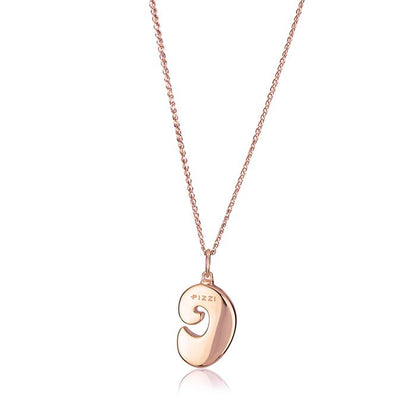 Collana in oro rosa 18kt con iniziale lettera  o
