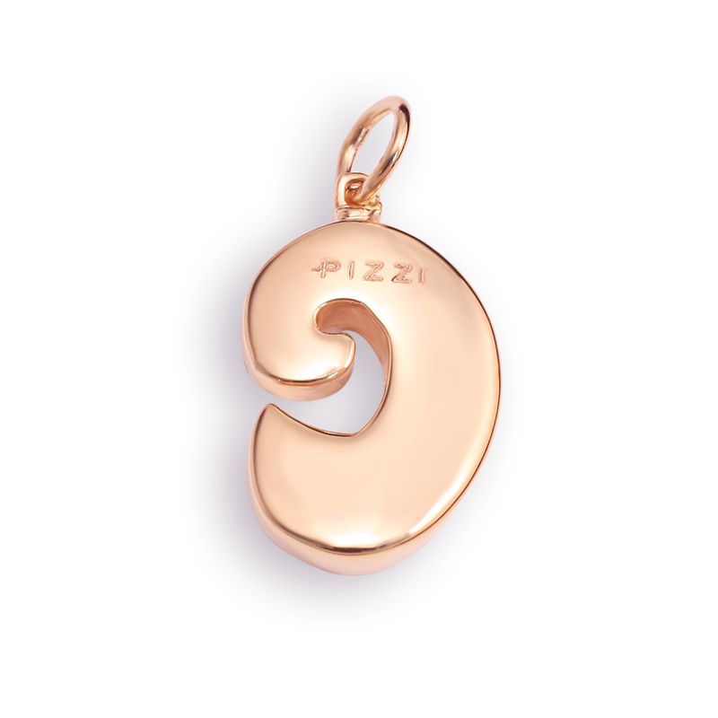 Collana in oro rosa 18kt con iniziale lettera  o