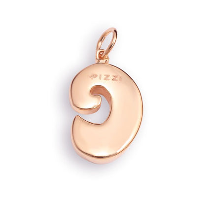 Collana in oro rosa 18kt con iniziale lettera  o
